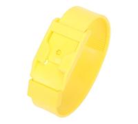 Haofy Sheep and Goat Identification Rings 10Pcs, Color Coded Collar Bands for Livestock Management - Animal ID System for Lactation Monitoring, Health Tracking and Farm Organization (36cm Yellow)