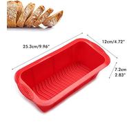 Haofy Silicone Bread Baking Pans for Mold, Easy Release Loaf Pan with for Homemade Cakes Breads Meatloaf, Easy to with Temperature Range for Refrigerator Microwave Oven (Grey)