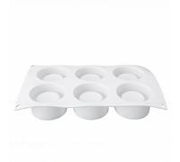 Haofy Silicone Mousse Cake Mold 3D French Dessert Baking Mold Nonstick Food Grade Silicone for Chocolate Ice Cream Pudding Pastry (6 Cavity)