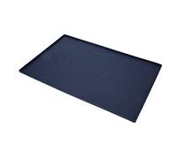 Haofy Silicone Placemats for Pets Distorted Design Pet Feed Mat, Multi -purpose Easy to Clean for Kitchen and Sink Cabinets (Dark Blue)