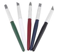 Haofy Silicone Soft Head Clay Pottery Tools Set for Sculpting and Crafting, Portable Pen Set for Artists and Hobbyists, 5pcs Wood Clay Molding Pens for Art Projects (Wooden)