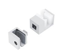 Haofy Sliding Door Bottom Guide Holder, Sliding Door Hardware Steel Adjustable Anti-Rust Track Hardware for Home Office Use, Fits Various Thickness 2.36x0.78x0.78in