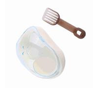 Haofy Small Animal Bathroom for Hamsters, Plastic Hamster Toilet with Shovel, Easy to Clean Mouse Shape Bath Sand Room, Ideal for Ferrets and Gerbils (Blue)