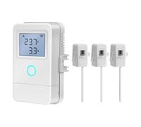 Haofy Smart 3 Way Electric Meter Sensor 100A Per Channel 16A Relay WiFi Circuit Breaker for RV Electrical Panel Monitoring, Over Temperature Alarm 65℃ Auto Shutoff with APP Remote