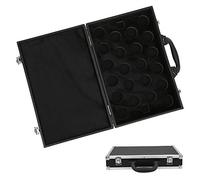 Haofy Snooker Ball Storage Box, PU Leather Billiard Balls Case with Foam Insert, Holds 22 Balls, 38 X 24.5 X 7 Cm, Stainless Steel Latches for Pool Table Rooms and Clubs