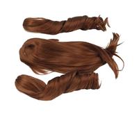 Haofy Soft Silk Doll Hair Wig for 18 Inch Doll Heads Flexible Styling with Two Claw Clips Long Curly Weave for Crafting Enthusiasts Easy Maintenance and Unique Hairstyles (Strawberry Gold)