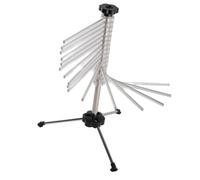 Haofy Stainless Steel Pasta Drying Rack 10 Rods for Noodles - Rotatable Collapsible Design for Home Kitchen and Restaurant Use