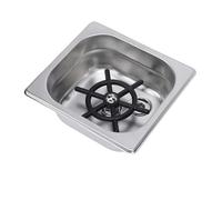 Haofy Stainless Steel Pitcher Rinser with High Pressure Automatic Embedded Cup Washer for Effortless Glass Bottle Washing Ideal for Home Bar Coffee Shop Kitchen Counter (Silver)