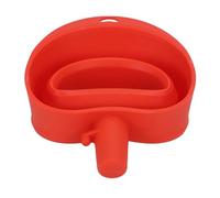 Haofy Stand Mixer Flour Funnel Food Grade Silicone Foldable Easy Pouring Chute Wide Mouth Design Free Sugar Eggs Safe Baking Attachment For Bread Machines Home Bakers Small Kitchens (Red)