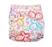 Haofy Swim Wear One Size Fit 0-2 Year Babies, Adjustable Washable Infant Swim Diaper for Baby Boys Girls Shower Diapers [BL006], Easy to Wear with Hip Snaps and (BL001)