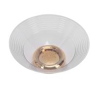 Haofy Texture Fruit Bowl with Drain Hole Base for Kitchen Counter Modern Serving Salad Vegetables Snacks Sturdy Decorative Dining Table Veggie Home Decor Aesthetic (Tapered Gold)