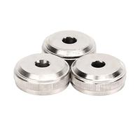 Haofy Trumpet Valve Cap Metal Silver Replacement Pistons for Trumpet - Improvement of the Accuracy of Keys, Comfortable Memory for Musicians - 3PCs (Bottom Cover OE: 5615Q0)