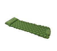 Haofy Ultralight Compact Inflatable Camping Sleeping Pad 60-Second Inflate with Built-in Foot Pump - Rugged Nylon Mat for Outdoor Adventures, Hiking, Office Rest (Olive Green)