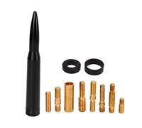 Haofy Universal 50 Caliber Antenna Mast, 6061 Billet Aluminum Antenna Replacement with Variety of Adapters for Most Vehicles (Black)