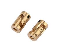 Haofy Universal Joint Motor Connector Shaft Brass Steering Coupling 3 X 3mm with Set Screws and Hex Key for Model Cars Ships Robots Motion Transfer 2pcs