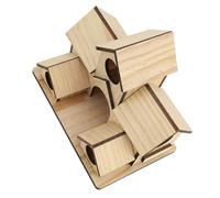 Haofy Unpainted Wooden Bird House, for Beautiful Sleeping Mini Feeders for Outdoor Garden, Rubber Wood, 7.9 X 5.9 X 5.1in