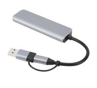 Haofy USB C Hub Multiport Adapter Durable Aluminum 5 in 1 for Laptops Phones Tablets with 1 USB 3.0 2 2.0 Ports