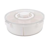 Haofy Vacuumize Snackle Box, Air Tight Container 6 Compartments Portable Snack Holder with Lid Handle Charcuterie Platter for Party Organizer for Fruits Nuts Candy Snacks