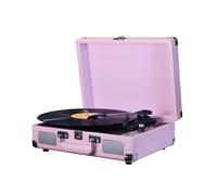 Haofy Various Turntable BT Phonograph USB - 33/45/78 Rpm Record Player for Audiophile At Home Blackwhite/Brown (Pink)