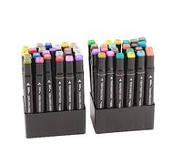 Haofy Vibrant 48Pcs Double Headed Oil Based Ink Graffiti Markers for Card Comic Art, 48 Colors