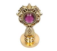 Haofy Vintage Sealing Gift Box Beautiful Patterns Detachable Handle Wax Sealing Stamp Set Ideal for Romantic Ambience, 7.2cm Size (#1)