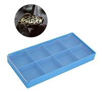 Haofy Watch Parts for The Storage Box for Watchmakers and Repair of Workers Blue Color 8 Grids Small Parts (8 Cavity)