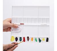 Haofy Watercolor Palette Lightweight Plastic Fold Out Palette for Painter Student Convenient Design for Art Students and Painters Plastic PP