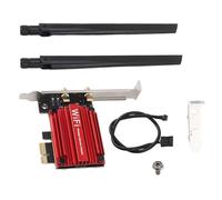 Haofy Wi-Fi Wireless PCIe 6 Wi-Fi with PCIe 5.3, 5374 MBPS Card for PC, Advanced Mu-milo Technology, Admitted WPA3 Encryption [SAFE RED]