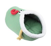 Haofy Winter Warm Cat Cave Bed Semi Enclosed Pet House with Portable Handle Extra Large Space for Cats Small Dogs Comfortable Nest