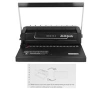 Haofy Wire Binder Machine Humanized Handle Punches 12 Sheets Bind 120 Sheets for A4 A5, Practical for Offices