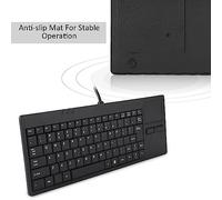 Haofy WIRED ULTRA SLIM USB Keyboard with Touchpad for Easy Operation, 86 Keys -Keyboard for Notebook Desk, Stable Anti -lip Design for Office Home Use