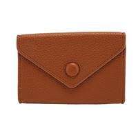 Haofy Women Card Case Stylish Soft PU Leather Blocking Credit Card Holder for Daily Use and Travel (Brown)