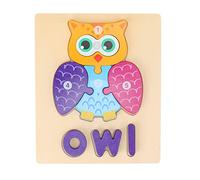 Haofy Wooden Animal Puzzles for Intellectual Development with Embedded Design and Smooth Edges for Toddlers 1 Pack