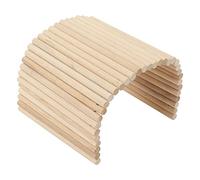 Haofy Wooden Hamster Bridge Natural Birch Bendable Hut for Exercise and Hideout for Guinea Pigs Ferrets Hedgehogs, 1pc for Small Animals (20 * 40CM)