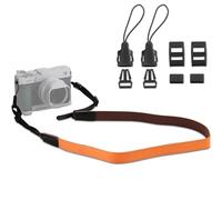Haoge Camera Canvas Thin Strap Neck Shoulder for Fujifilm XE5 x100vi EVO Binoculars,monoculars,Mirrorless Camera,Rangefinders Tools,Bags,Orange