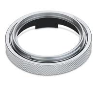 Haoge Hood Adapter Ring for Fujifilm GFX100RF Camera Square Metal Lens Hood Accessories Bayonet Shades Compatible with GFX100RF Original Lens Cap 49 mm UV Silver
