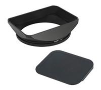 Haoge LH-B72T 72mm Square Rectangular Metal Screw-in Lens Hood with Cap for 72mm Canon Nikon Sony Leica Carl Zeiss Voigtlander Nikkor Panasonic Fujifilm Olympus Lens and Other 72mm Filter Thread Lens