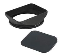 Haoge LH-B77T 77mm Square Rectangular Metal Screw-in Lens Hood with Cap for 77mm Canon Nikon Sony Leica Carl Zeiss Voigtlander Nikkor Panasonic Fujifilm Olympus Lens and Other 77mm Filter Thread Lens