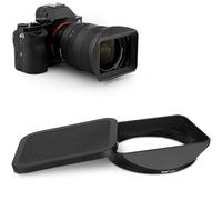 Haoge LH-E245 Metal Square Lens Hood for Sony FE 24-50mm F2.8 G Lens Bayonet Shade with Cap on Sony A7CR a7cii A7R4