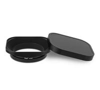 Haoge LH-E52T 52mm Square Metal Screw-in Lens Hood with Metal Cap for 52mm Canon Nikon Sony Leica Voigtlander Nikkor Panasonic Pentax Contax Olympus Lens and Other Lens with 52mm Filter Thread