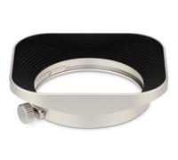 Haoge LH-F48W Square Rectangular Metal Lens Hood for Olympus M.ZUIKO Digital 17mm f1.8 1:1.8 Lens Replace Olympus LH-48B Silver