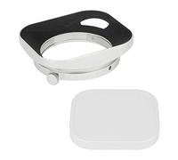 Haoge LH-M36W Square Metal Lens Hood Hollow Out Designed with Metal Cap for Leica Summicron 35mm f2, Summicron M 35mm f2, Summicron-M 35mm f2 ASPH and Elmarit-M 28mm f2.8 ASPH Lens Silver