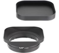 Haoge LH-S245G Metal Bayonet Square Lens Hood for Sony FE 40mm F2.5 G FE 50mm F2.5 G FE 24mm F2.8 G Lens Shade with Cap on Sony A7C A7R4