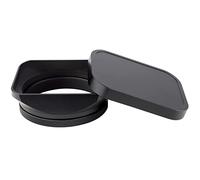 Haoge LH-X200B Lens Hood Metal Square with 49mm Adapter Ring and Metal Cap for Fujifilm Fuji x100vi X100V X100F X100T X100S X70 Camera Accessories Black