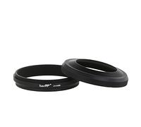 Haoge LH-X49B 2in1 Metal Ultra-Thin Lens Hood Shade with Adapter Ring for Fujifilm Fuji FinePix X100 X100S X100T X70 X100F DSLR Camera Black Replace Fujifilm LH-X100 AR-X100 LH-X70