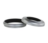Haoge LH-X49W 2in1 Metal Ultra-Thin Lens Hood Shade with Adapter Ring for Fujifilm Fuji FinePix X100 X100S X100T X70 X100F DSLR Camera Silver Replace Fujifilm LH-X100 AR-X100 LH-X70