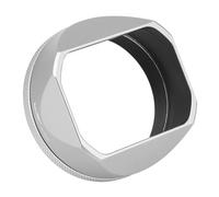 Haoge LH-X54W Square Metal Lens Hood Shade with 49mm Adapter Ring for Fujifilm X100VI Fuji X-100VI Camera Silver