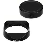 Haoge Metal Square Lens Hood for Voigtlander Nokton VM 28 35 40mm, Black | With cap Kit, replaces Voigtlander LH-6, for Voigtlander 28 F1.5, 35 40mm F1.4, 50 F1.5 and Zeiss 2/50, 2/35, 2.8/35 ZM lens