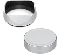 Haoge Square Lens Hood for Sony RX1 FE 40/50mm F2.5 G 24mm F2.8 G, Sliver | for Sony RX1R3 RX1M2 RX1 & FE 40mm F2.5 G, 50mm F2.5 G, 24mm F2.8 G, bayonet mount, aluminum alloy CNC, 49mm UV, cap included