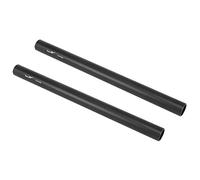 Haoge VA-PR20B 20cm / 7.9 Inch Long Aluminum Alloy Rod 15mm Rods with M12 Thread for Camera Rail Support System Rig Shoulder Pads Monitor Mount Rod Clamp Base Mattebox Follow Focus Black (Pack of 2)